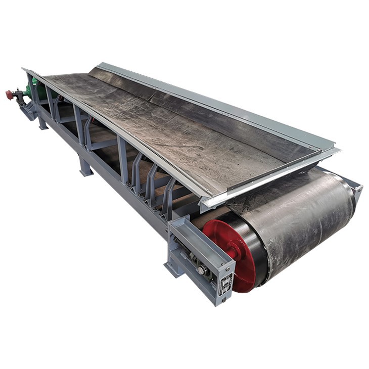 Long Feeding Trough Pellets Idler Belt Conveyor